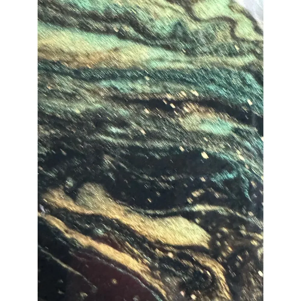Acrylic Pour Art Resin Black Teal Gold Tray Irregular Edges
